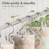 Amazer Shower Curtain Hooks, Plastic Double Shower Curtain Rings for Bathroom Shower Curtain Rod - Set of 12, Nickel
