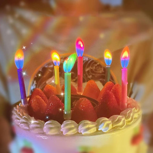 Birthday Cake Candles, Happy Birthday Colorful Candles with Holders Included (24 pcs)