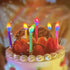 Birthday Cake Candles, Happy Birthday Colorful Candles with Holders Included (24 pcs)