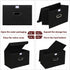 STOREONE Fabric Storage Cube Bins, Foldable Organizer Container with Lids and Metal Handles, Black, 3 Pcs
