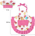 Kids Chef Hat and Apron Set, Toddler Apron for Girls with Large Pocket for Cooking and Baking