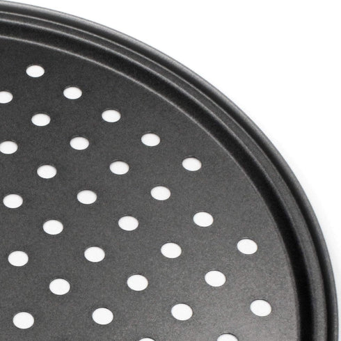 Handook Nonstick Pizza Pan for Oven, Carbon Steel Pizza Baking Pan with Holes, 12 Inch