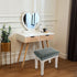 Set 4, 4 Counts) SINOSSO Vanity Stool Covers of Super Soft Velvet Stretch Washable Saddle Bar Stool Slipcover Bench