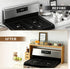 BESLCEID 31-inch 50 bamboo stove rack for above the hob, kitchen bamboo spice rack, supports up to pounds. Bamboo stove