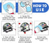 Mfault Memorial Day Land of The Free Window Clings, 9 Sheets 4th of July Military Soldier Boots Decals