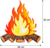 2 Set Fake Fire 12 Inch Tall Artificial Fire Fake Flame Paper Decorative Cardboard Campfire Centerpiece