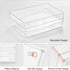 SMARTAKE 6 PCS Clear Plastic Drawer Organizers Set, Non-Slip Large Size Trays for Makeup, Office, Kitchen