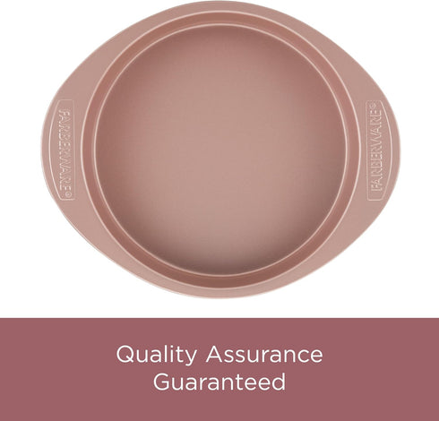 Farberware Baking Nonstick Cake Pan, Rectangle, 9 Inch x 13 Inch, Red Rose Gold