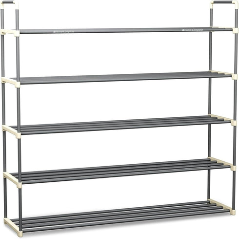 Home-Complete Shoe Storage Rack, 5-Tier Shoe Organizer for Closet Bathroom Entryway, Shoe