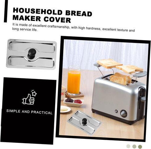 1pc Toaster Cover, Small Appliance Top Cover for Toaster, Stainless Steel Slot Cover