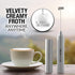 Zulay Rechargeable Froth N Go Milk Frother - 3-in-1 Wand with Case & USB-C Charger, 3 Whisk Attachments, Silver