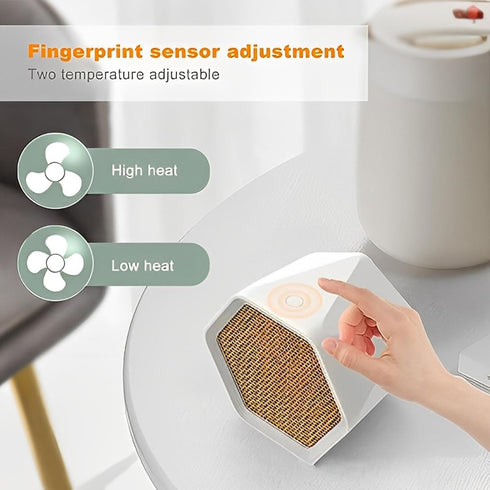 Portable Space Heater Fan - Fast & Reliable Electric Heaters for Indoor Use, Quiet Mini Heater for Office & Home