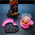 NIUnie Set 4.7" Silicone Drink Coasters Heart-Shaped, Colorful Non-Slip Coasters for Drinks, Coffee Table, Outdoor Use