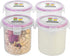 Komax Biokips Overnight Oats Containers with Lids Set of 4 Round Airtight