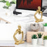 inheming Gold Thinker Statue Decor, Modern Abstract Art Sculpture, Thinker Figurines Collectible Accents Decoration