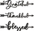 Yookeer 3 Pcs Thankful Grateful Blessed Letter Sign Wood Cutout Sculptures, Rustic Wall Decor for Home Kitchen