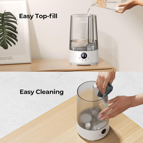 Homvana Humidifiers for Bedroom - 3.6 L Cool Mist Top-Fill, 34H Super Long Time, Quiet 16dB, Baby Humidifier, Oil