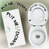 AUEAR Funny Bathroom Toilet Seat Sticker Decal Reminder Decoration for DIY (4 Pack)