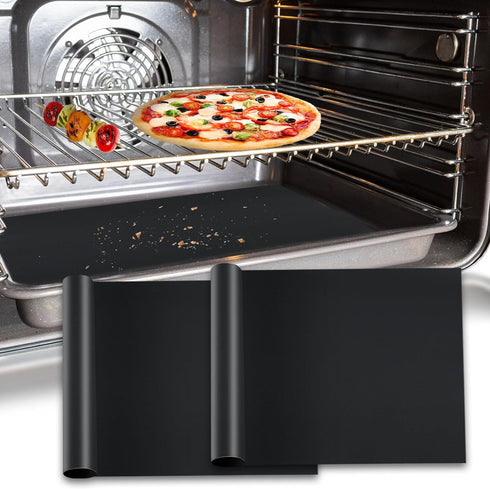 Oven Liners for Bottom of Oven, Heavy Duty Nonstick Teflon Mat, 2 Pack, 16x24 Inch, BPA PFOA Free