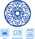 CHEFBEE 3PCS Trivets for Hot Dishes, Non-Slip Heat Resistant Silicone Trivet Mat for Kitchen Countertop, Flexible Blue
