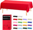 D&Z Disposable Plastic Table Cloth, 12 Pack Red Rectangle Tablecloth, 54 x 108 Inch for Party, Picnic