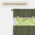 Darcy (Green/Camel) Tier and Valance Window Curtain Set - 58 Inch Width, 36 Inch Length - Light Filtering Drapes for