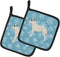 Caroline's Treasures BB3567PTHD Winter Snowflake Dogo Argentino Pot Holders Set, Heat Resistant, 7 1/2 x 7 1/2