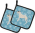Caroline's Treasures BB3567PTHD Winter Snowflake Dogo Argentino Pot Holders Set, Heat Resistant, 7 1/2 x 7 1/2