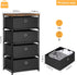 HAITRAL Fabric Storage Chest, 4 Drawer Clothes Organizer Unit for Closet, Easy Assembly Dresser for Bedroom, Hallway,