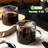 Set 2, 4 OZ Qipecedm Espresso Cups of Double Spouts Cups, Shot Glasses, Milk Cup with Handle, Clear Glass, Espresso