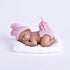 Brown Birthday Candle Sleeping Baby Cake Topper for Party, Baby Shower, Wedding (Pink)