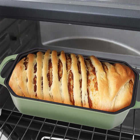 9x5 Inch Flavehc Bread Pan Cast Iron Loaf Pan with Lid Bread Loaf Pan for Baking Bread Enameled Cast Iron Sourdough