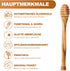 KYVANDO 1pcs, 6.3 Inch Traditional Olive Honey Dippers - Durable & Warp-Resistant, Preserves Honey Purity