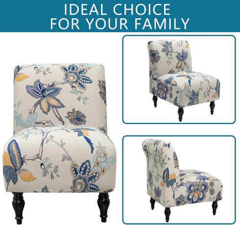 Armless Armless 1) Liykimt Accent Chair Cover Slipcover,Slipper Chair Stretch Spandex Removable for Chair Furniture