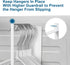 Magnetic Hanger Organizer Stacker, Clothes Hanger Storage Rack for Closet Laundry Room Washing Machine, White