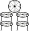 Tosnail 5 Pack Metal Plant Stands for Indoor and Outdoor, Planters Flower
