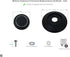 Cookware Universal Replacement Lid Knob, Heat Resistant Bakelite Kitchen Pot Lid Handle, Black w/Silver Lining (1)