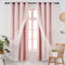 Light Pink Curtains Blackout for Girls Bedroom - Aesthetic Star Cutout Double