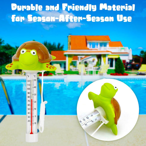 XY-WQ Floating Pool Thermometer, Large Size Easy Read for Water Temperature with String for Swimming Pools and Spas