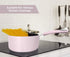 Utopia Kitchen 2 Quart Nonstick Saucepan with Detachable Handle & Glass Lid, Induction Compatible, Purple - Black