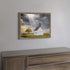 Beautiful Scene Wooden Art Framed - Little House under the Sun Wood Artwork Painting for Office (12'' x 16'' x 1 Panel)
