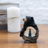 45MM Elanze Designs Protective Black Bear and Cub Magical Whimsical Tabletop Dresser Nightstand Figurine Miniature
