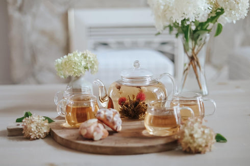 Set 32oz/946ml) (7oz/207ml) Set Teabloom Heatproof Glass Teapot with Removable Loose Tea Infuser (Standard Size: