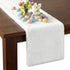 duduta White Faux Fur Table Runner 48 inches Long, Fluffy Dresser Runner