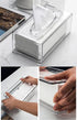Cq Acrylic Tissue Box Holder - Clear Rectangle Cover for Kleenex Tissue Cube Box, 10.2x5.5 Inch, Home, Office