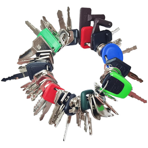 50 Equipment Keys Master Set Ignition Keys for Kubota JCB Cat Yanmar