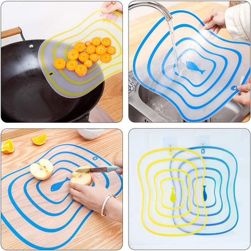 Sonku 10 Packs Kitchen Knife Set with Cutting Boards for Kids and Adults in Multi Colors
