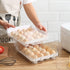 HOMQUEN Egg Container for Refrigerator, 40 Grid/2 Layer Egg Holder, Clear Plastic Egg Storage Box for Fridge