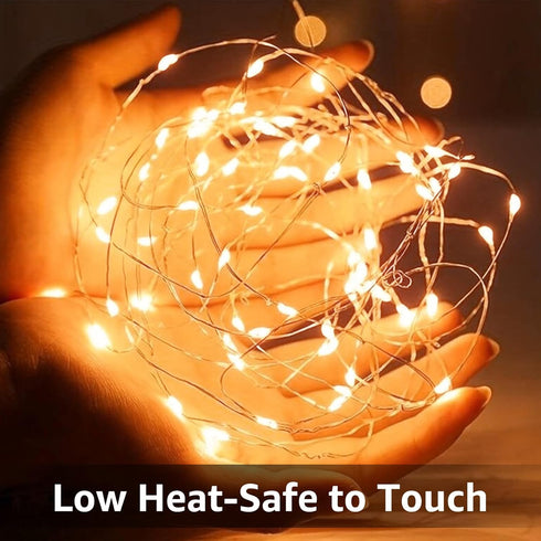 Olafus 16 Pack Christmas Fairy Lights, Battery Operated Warm White, 20 LED Copper Wire 7ft, IP68 Waterproof for Party