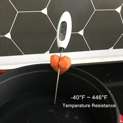 2Pcs Silicone Non-Scratch Pot Clip, Candy Thermometer Pot Clip for Candy Making, Hand-Free Holder for Measuring